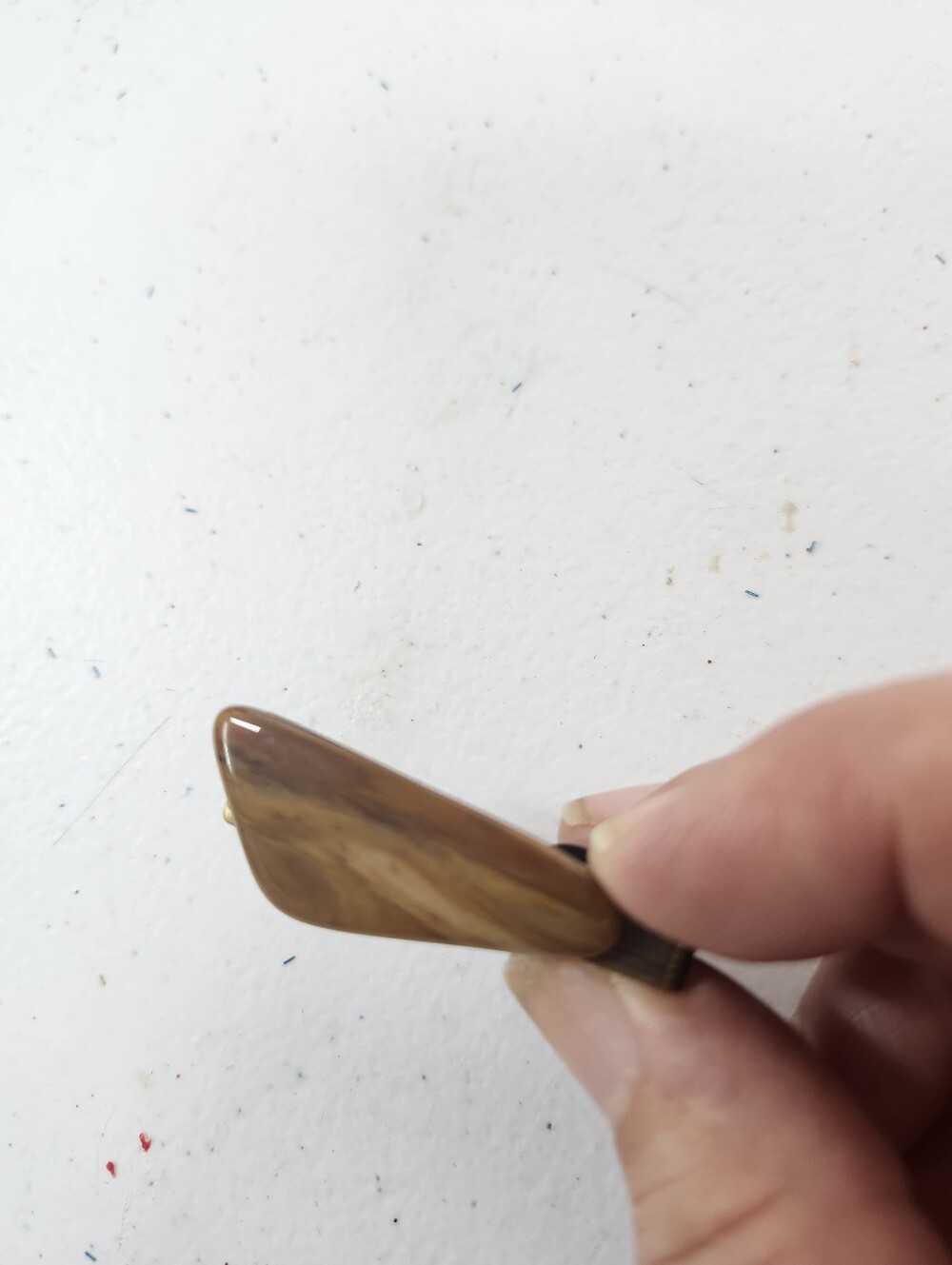 genuine vintage tiger eye tie clip